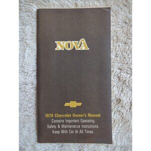 1979 Chevrolet Nova Owners Manual User Guide Reference Operator Book Fuses Fluid